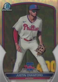 2023 Bowman Chrome - Chrome Prospects Refractor #BCP-217 Justin Crawford Front