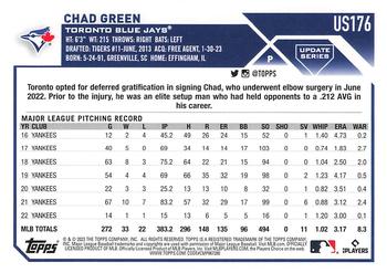 2023 Topps Update #US176 Chad Green Back