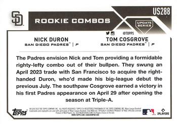 2023 Topps Update #US288 Nick Duron / Tom Cosgrove Back