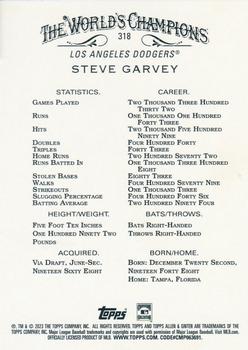 2023 Topps Allen & Ginter - Silver Portrait #318 Steve Garvey Back
