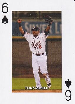 2013 Reno Aces Playing Cards #6♠ Tony Abreu Front