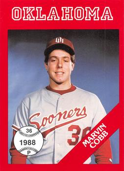 1988 Oklahoma Sooners #16 Marvin Cobb Front