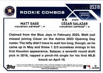 2023 Topps Update - Blue Foil #US318 Matt Gage / César Salazar Back