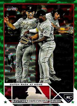 2023 Topps Update - Green Foil #US69 Cutch Back at Home (Connor Joe / Andrew McCutchen) Front