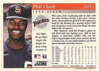 1994 Score #241 Phil Clark Back