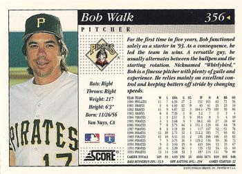1994 Score #356 Bob Walk Back