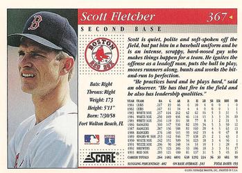 1994 Score #367 Scott Fletcher Back