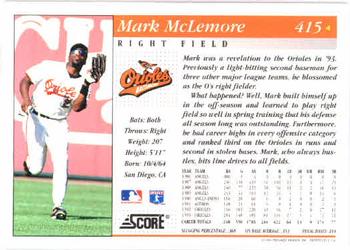 1994 Score #415 Mark McLemore Back