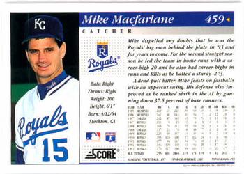 1994 Score #459 Mike Macfarlane Back