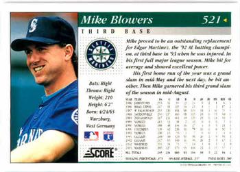 1994 Score #521 Mike Blowers Back