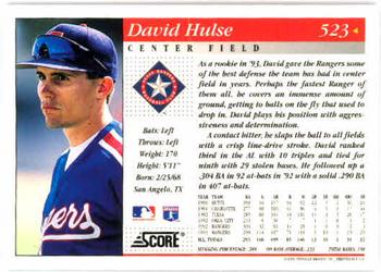 1994 Score #523 David Hulse Back