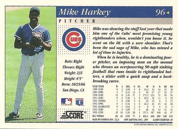 1994 Score #96 Mike Harkey Back