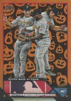 2023 Topps Update - Jack O'Lantern #US69 Cutch Back at Home (Connor Joe / Andrew McCutchen) Front