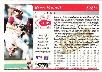 1994 Score - Gold Rush #589 Ross Powell Back