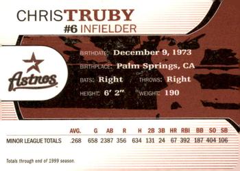 2000 Nabisco Albertson's Houston Astros #NNO Chris Truby Back