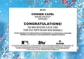 2023 Topps Holiday - Relics #RC-CC Conner Capel Back