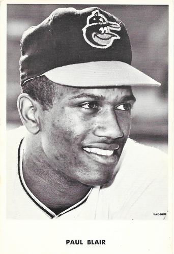1967-69 Baltimore Orioles Postcards #NNO Paul Blair Front