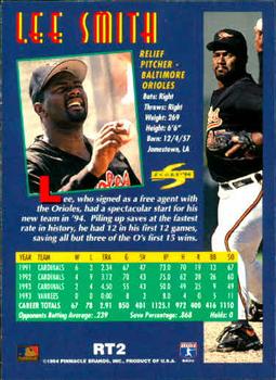 1994 Score Rookie & Traded #RT2 Lee Smith Back
