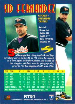 1994 Score Rookie & Traded #RT51 Sid Fernandez Back