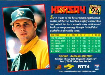 1994 Score Rookie & Traded #RT74 Steve Karsay Back