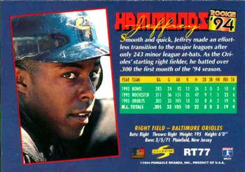 1994 Score Rookie & Traded #RT77 Jeffrey Hammonds Back