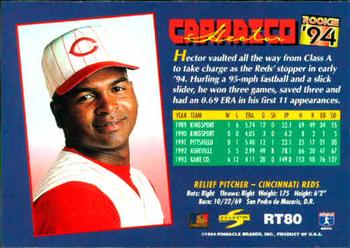 1994 Score Rookie & Traded #RT80 Hector Carrasco Back