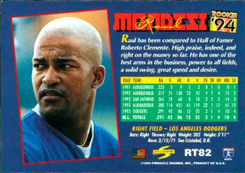 1994 Score Rookie & Traded #RT82 Raul Mondesi Back