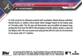 2023-24 Topps Now Off-Season #OS-5 Ronald Acuña Jr. Back