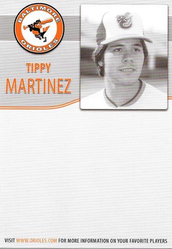 2007 Baltimore Orioles Alumni Photocards #NNO Tippy Martinez Back