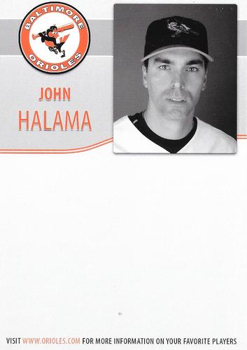 2013 Baltimore Orioles Alumni Photocards #NNO John Halama Back