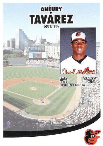 2017 Baltimore Orioles Photocards #NNO Aneury Tavarez Back