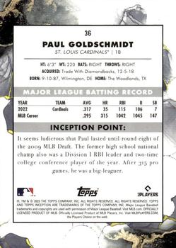 2023 Topps Inception #36 Paul Goldschmidt Back