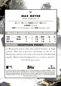 2023 Topps Inception #87 Max Meyer Back