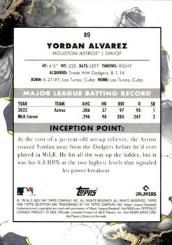 2023 Topps Inception #89 Yordan Alvarez Back