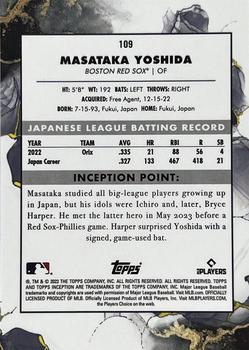 2023 Topps Inception #109 Masataka Yoshida Back