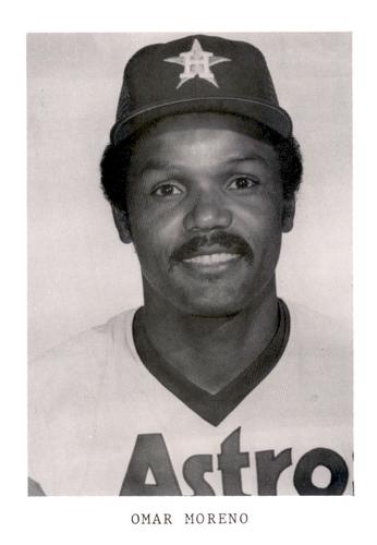 1983 Houston Astros Photocards #NNO Omar Moreno Front