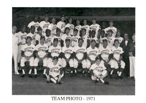 1987 Koppa Houston Astros Shooting Star Era Commemorative Photocards Series 2 #NNO 1971 Team Photo Front