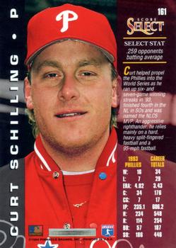 1994 Select #161 Curt Schilling Back