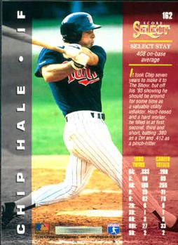 1994 Select #162 Chip Hale Back