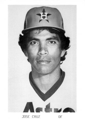 1981 Houston Astros Photocards #NNO Jose Cruz Front