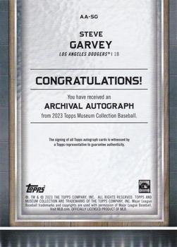 2023 Topps Museum Collection - Archival Autographs #AA-SG Steve Garvey Back