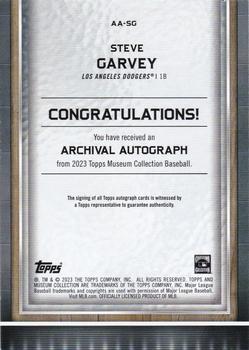 2023 Topps Museum Collection - Archival Autographs Copper #AA-SG Steve Garvey Back