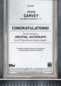 2023 Topps Museum Collection - Archival Autographs Amethyst #AA-SG Steve Garvey Back
