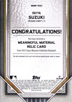 2023 Topps Museum Collection - Meaningful Materials Relics #MMR-SSU Seiya Suzuki Back