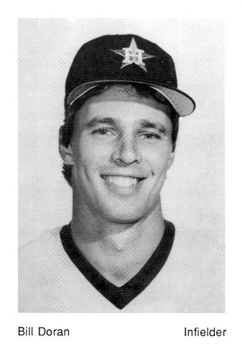 1987 Koppa 1986 Houston Astros Commemorative Photocards #NNO Bill Doran Front