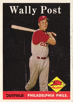1958 Topps #387 Wally Post Front