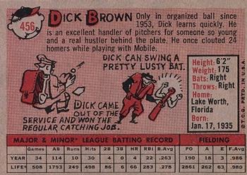 1958 Topps #456 Dick Brown Back