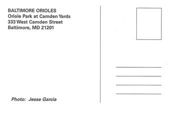 2000 Baltimore Orioles Photocards #NNO Jesse Garcia Back