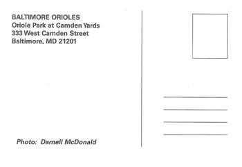 2000 Baltimore Orioles Photocards #NNO Darnell McDonald Back