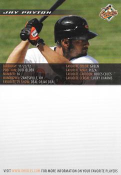 2007 Baltimore Orioles Photocards #NNO Jay Payton Back